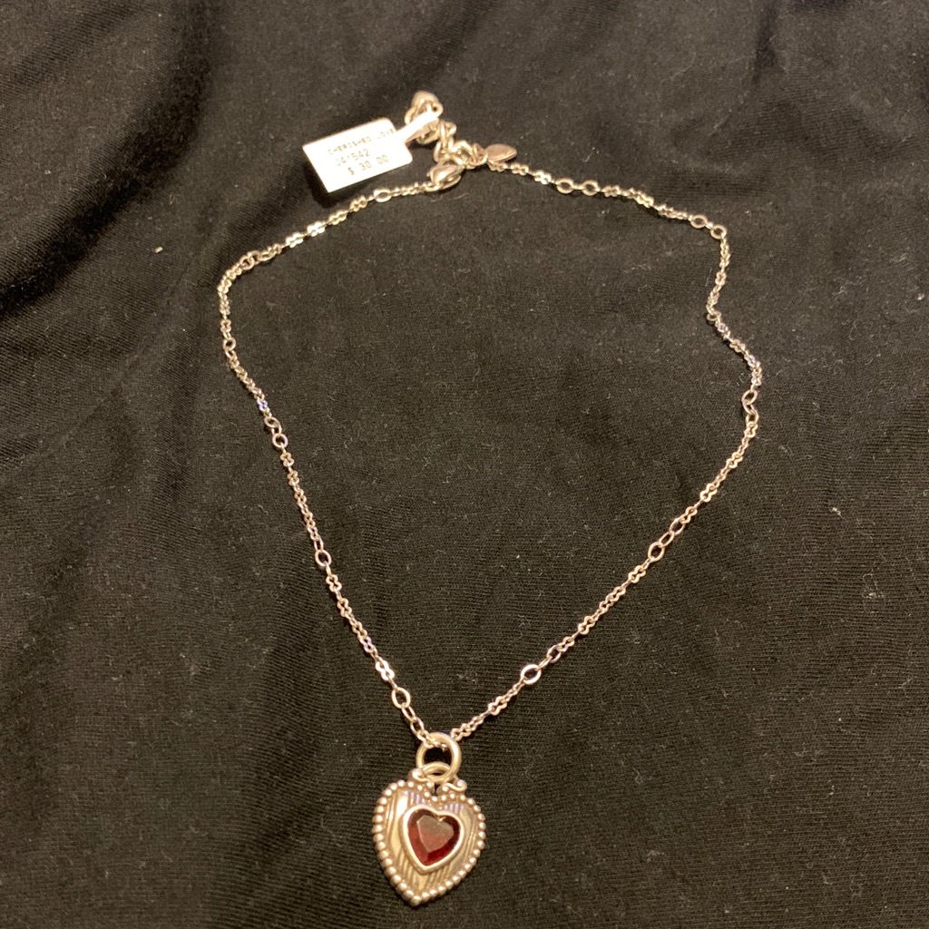 Brighton Heart Pendant Silver Necklace 30$